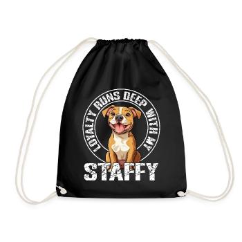 American Staffordshire Loyalty runs deep with my - Turnbeutel - Schwarz - Vorne