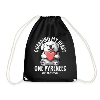 Chien de montagne des Pyrénées Chien des Grands Pyrénées Amour - Sac de sport léger - noir - Devant