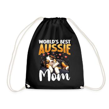 Berger Australien Chien Aussie Mama - Sac de sport léger - noir - Devant