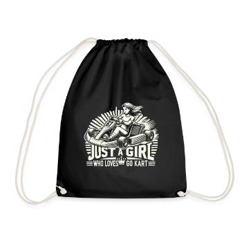 Une fille qui adore le karting - Sac de sport léger - noir - Devant