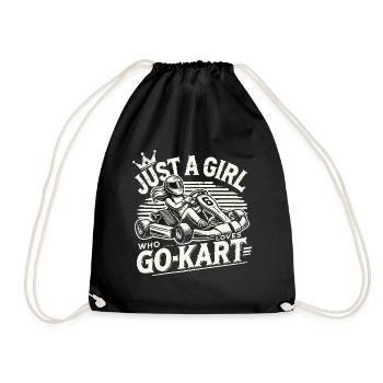 Une fille qui aime l’aventure en karting - Sac de sport léger - noir - Devant