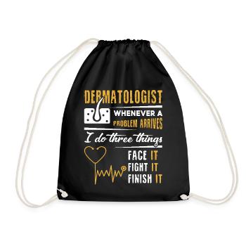 Dermatologist Face It Fight it Finish It - Drawstring Bag - black - Front