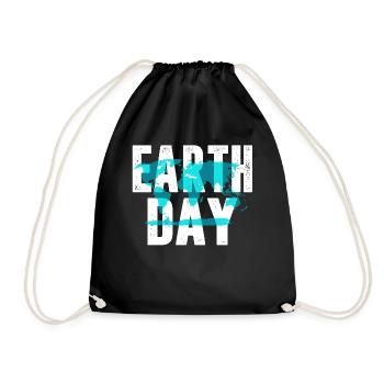 Earth Day Save The Earth - Drawstring Bag - black - Front