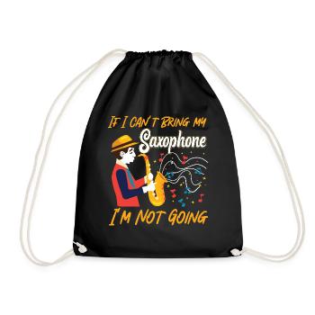 Saxophones Si je ne peux pas apporter mon - Sac de sport léger - noir - Devant
