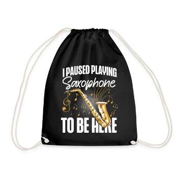 Saxophone I Paused Playing - Turnbeutel - Schwarz - Vorne