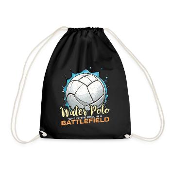 Water Polo Where The Pool Is A Team Sport Diving - Drawstring Bag - black - Front