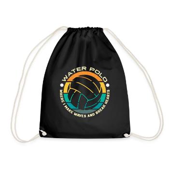 Water Polo Where I Make Waves And Water Sports - Turnbeutel - Schwarz - Vorne