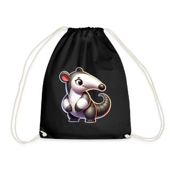 Anteater - Drawstring Bag - black - Front