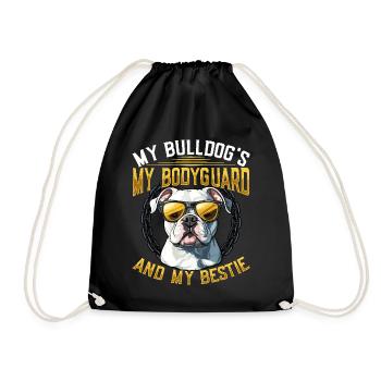 Bouledogue américain Mon garde du corps Mon meilleur chien - Sac de sport léger - noir - Devant
