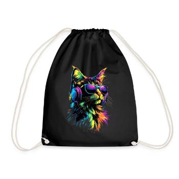 Chat de la forêt norvégienne Chat des forêts norvégiennes - Sac de sport léger - noir - Devant