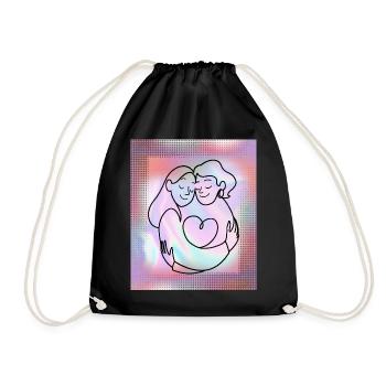 Favorite Human-Mother-Daughter-Sister-Girlfriend - Drawstring Bag - black - Front