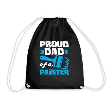 Fier papa d’un peintre parfait - Sac de sport léger - noir - Devant
