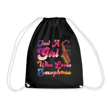 Saxophone Girl Just A Girl Who - Sac de sport léger - noir - Devant