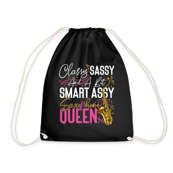Saxophone Classy Sassy And A Bit - Turnbeutel - Schwarz - Vorne