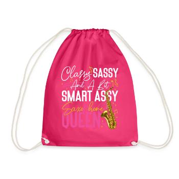 Saxophone Classy Sassy And A Bit - Turnbeutel - Fuchsia - Vorne