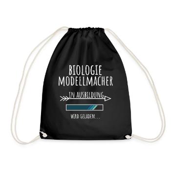 Biologiemodellmacher Ausbildung Beruf Geschenk - Turnbeutel - Schwarz - Vorne