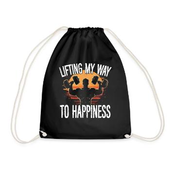 Lift My Way to Happiness Fitness Gym - Sac de sport léger - noir - Devant