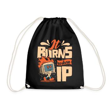 Drôle de dire « Ça brûle quand je fais » ! - Sac de sport léger - noir - Devant