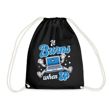 Drôle de dire « Ça brûle quand je fais » ! - Sac de sport léger - noir - Devant
