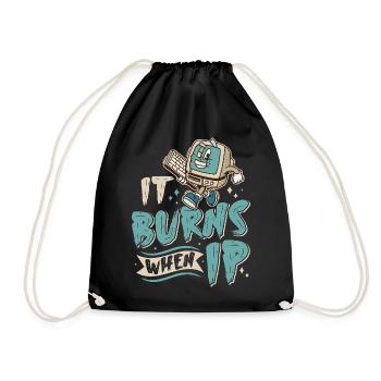 Drôle de dire « Ça brûle quand je fais » ! - Sac de sport léger - noir - Devant