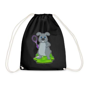 Rabbit Tennis Rackets - Drawstring Bag - black - Front