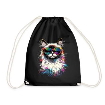 Ragdoll Katze Ragdollkatze Cat Süße Ragdoll Katzen - Turnbeutel - Schwarz - Vorne