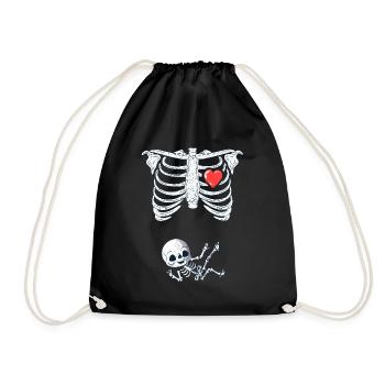 Drôle de grossesse Halloween bébé maman squelette - Sac de sport léger - noir - Devant