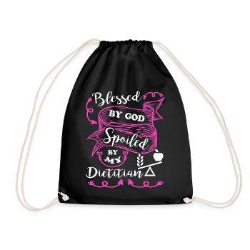 Dietitian Spoiled By My Dietitian - Drawstring Bag - black - Front