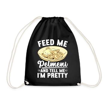 Pelmeni Russian Cuisine - Drawstring Bag - black - Front