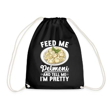 Pelmeni Russian Cuisine - Drawstring Bag - black - Front