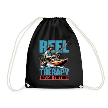 Kayak Fishing Reel Therapy Kayak Edition Fisherman - Turnbeutel - Schwarz - Vorne