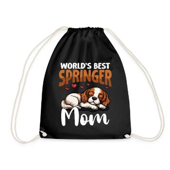 Épagneul springer anglais Meilleure maman springer au monde - Sac de sport léger - noir - Devant