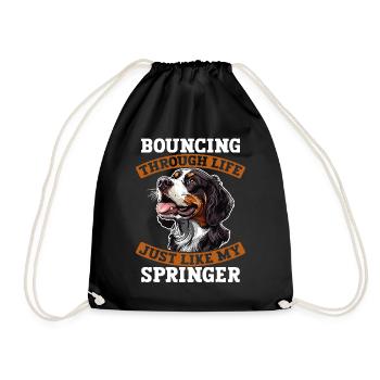 L’épagneul springer anglais rebondit dans la vie - Sac de sport léger - noir - Devant