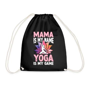 Maman est mon nom Le yoga est mon jeu - Yoga Méditation - Sac de sport léger - noir - Devant