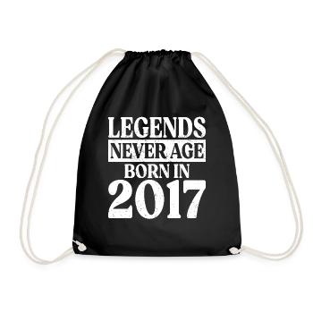 Legends Never Grow Old Birthday 2017 - Drawstring Bag - black - Front