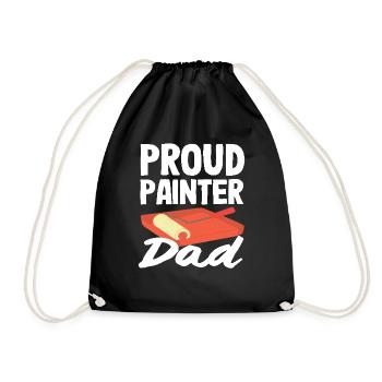 Fier papa peintre - Sac de sport léger - noir - Devant