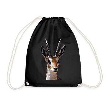 Antelope, Kudu, Gazelle, Africa, Serengeti, Antelope - Drawstring Bag - black - Front