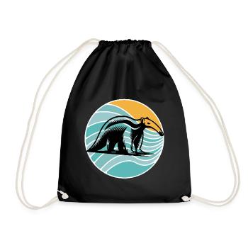 Anteater - Drawstring Bag - black - Front