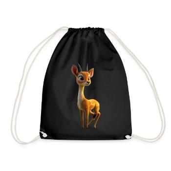 Antelope, Kudu, Gazelle, Africa, Serengeti, Antelope - Drawstring Bag - black - Front