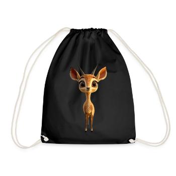 Antelope, Kudu, Gazelle, Africa, Serengeti, Antelope - Drawstring Bag - black - Front
