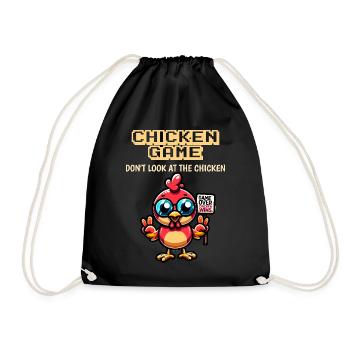 The Chicken Game Funny Farm - Drawstring Bag - black - Front