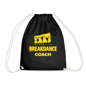 Breakdance Coach Motiv – Tänzer Outfit mit Stil - Turnbeutel - Schwarz - Vorne