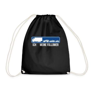 Beautiful Truck Driver Truck Driver Bus Driver - Drawstring Bag - black - Front