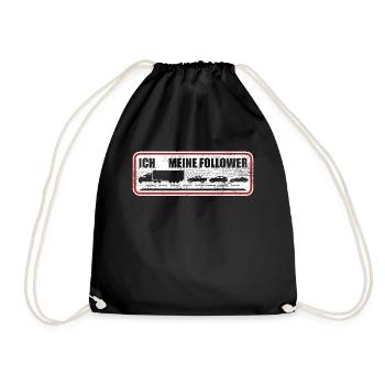 Beautiful Truck Driver Truck Driver Bus Driver - Drawstring Bag - black - Front