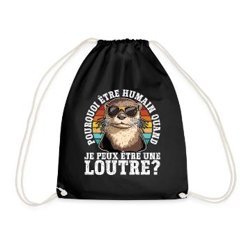 Pourquoi être humain quand je peux être une - Sac de sport léger - noir - Devant