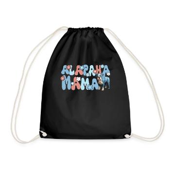 Alapaha Blue Blood Bulldog Groovy Alapaha Mom - Drawstring Bag - black - Front
