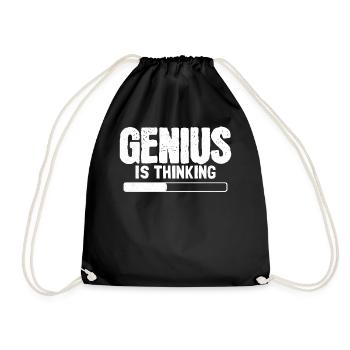 Le génie pense drôle intelligent nerd intelligent - Sac de sport léger - noir - Devant