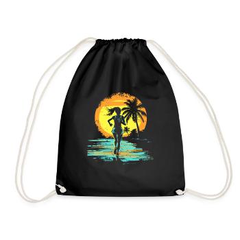 Runner - Drawstring Bag - black - Front