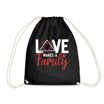 L’amour rend une famille drôle Adoption Placement en famille d’accueil - Sac de sport léger - noir - Devant