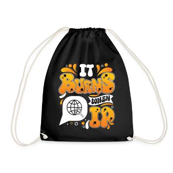 Drôle de dire « Ça brûle quand je fais » ! - Sac de sport léger - noir - Devant
